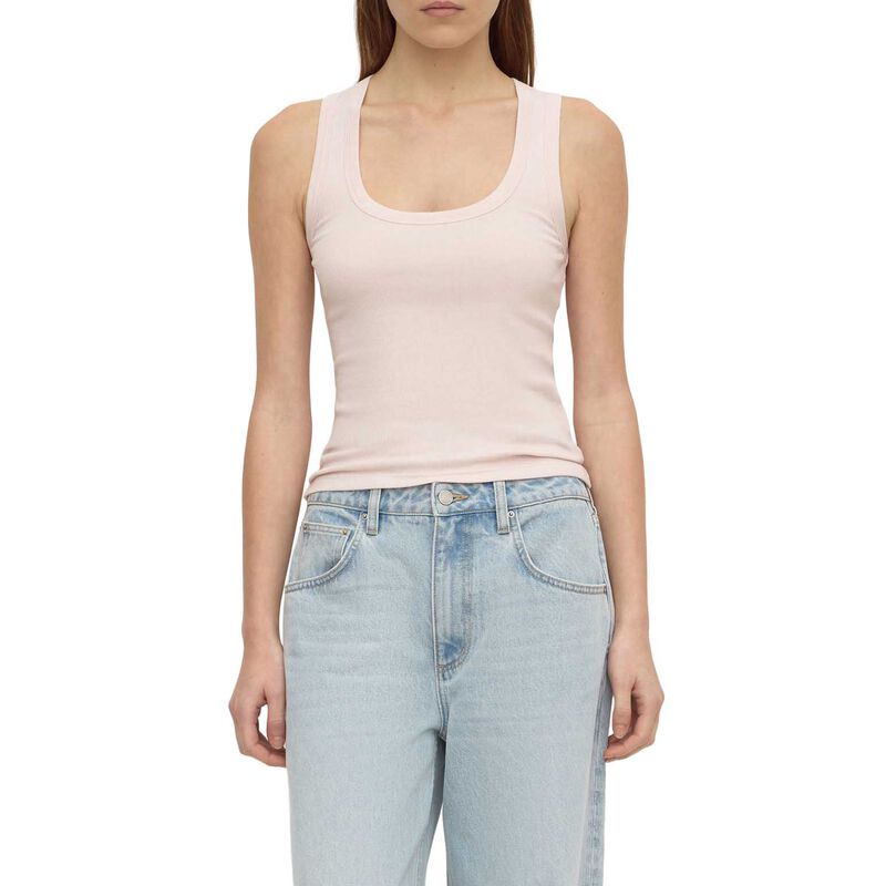 Assembly Label Robyn Scoop Neck Rib Tank Soft Rose image number 0